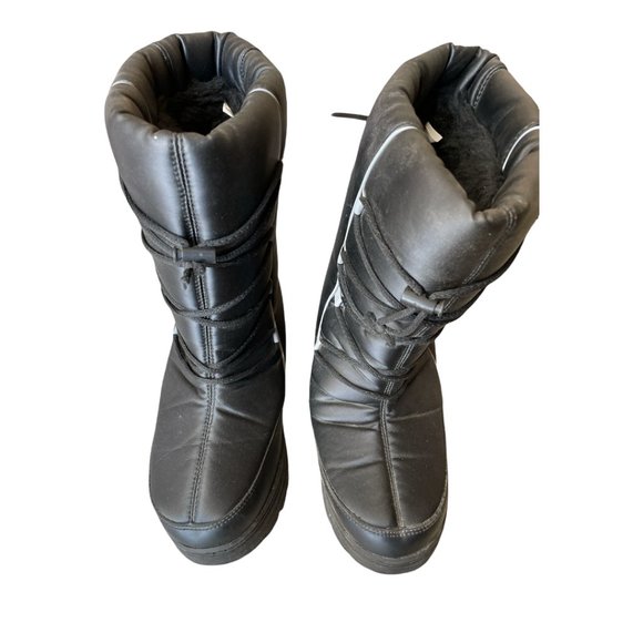 Khombu Black Snow Boots Sz 8 - Picture 6 of 6